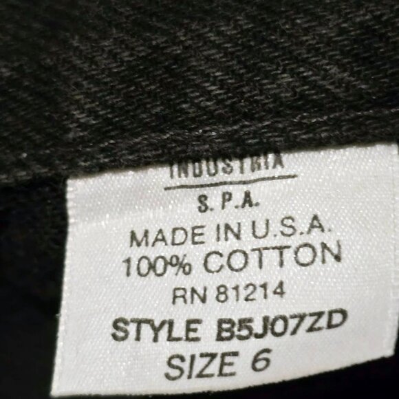 Vintage Armani Jeans 6 Womens 80s / 90s Straight High Rise Black Denim Usa 29x34 - Picture 15 of 16